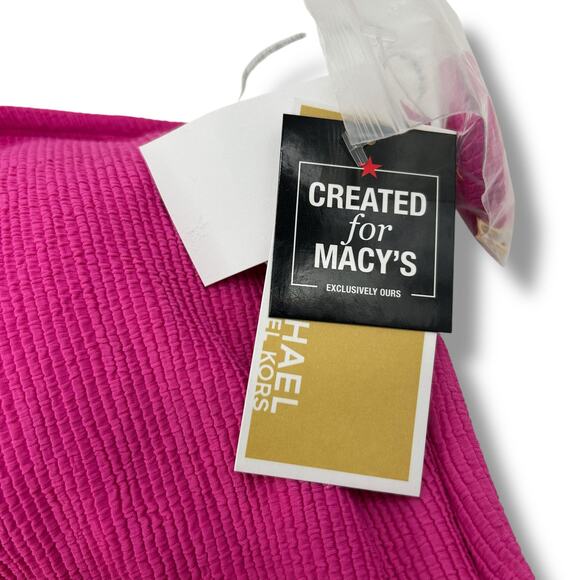 NEW Michael Kors Pink One Piece Swimsuit 8 Cut Out Monokini preppy cute beach - Picture 5 of 7